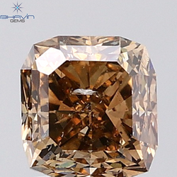 1.35 CT Cushion Diamond Natural Brown Color SI2 Clarity (5.65 MM)
