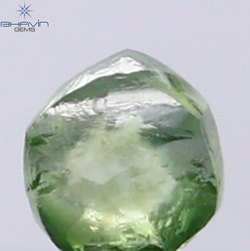 1.01 CT Natural Rough Diamond Enhanced Green Color Clarity VS (5.16 MM)