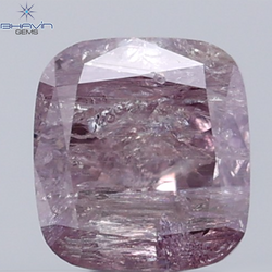 0.40 CT Radiant Diamond Natural Pink Color I3 Clarity (4.38 MM)