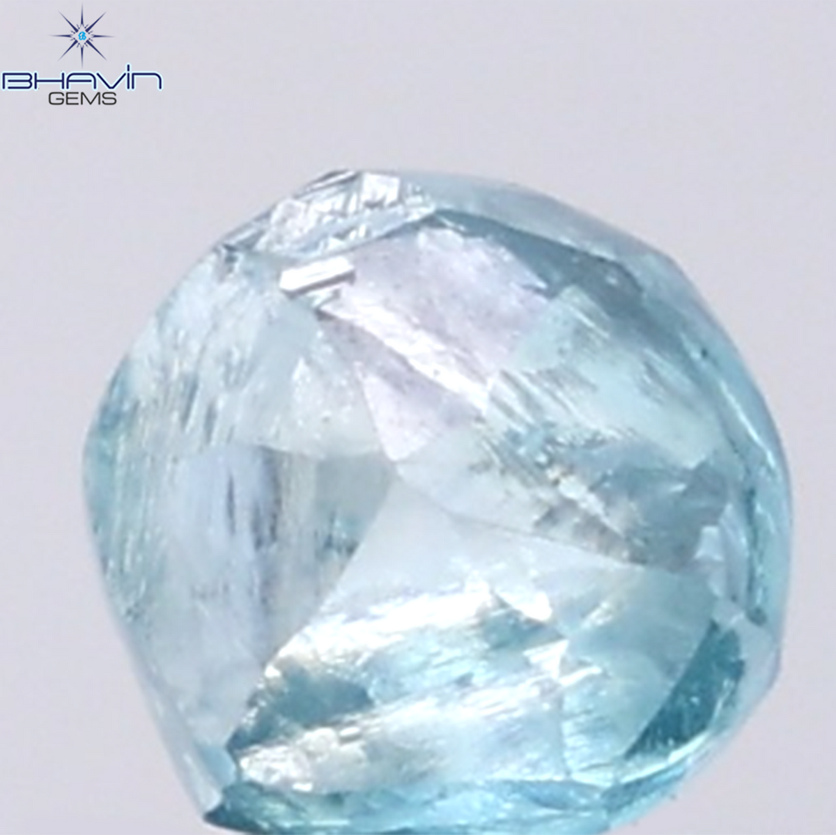1.43 CT Natural Rough Diamond Enhanced Blue Color Clarity VS (6.35 MM)