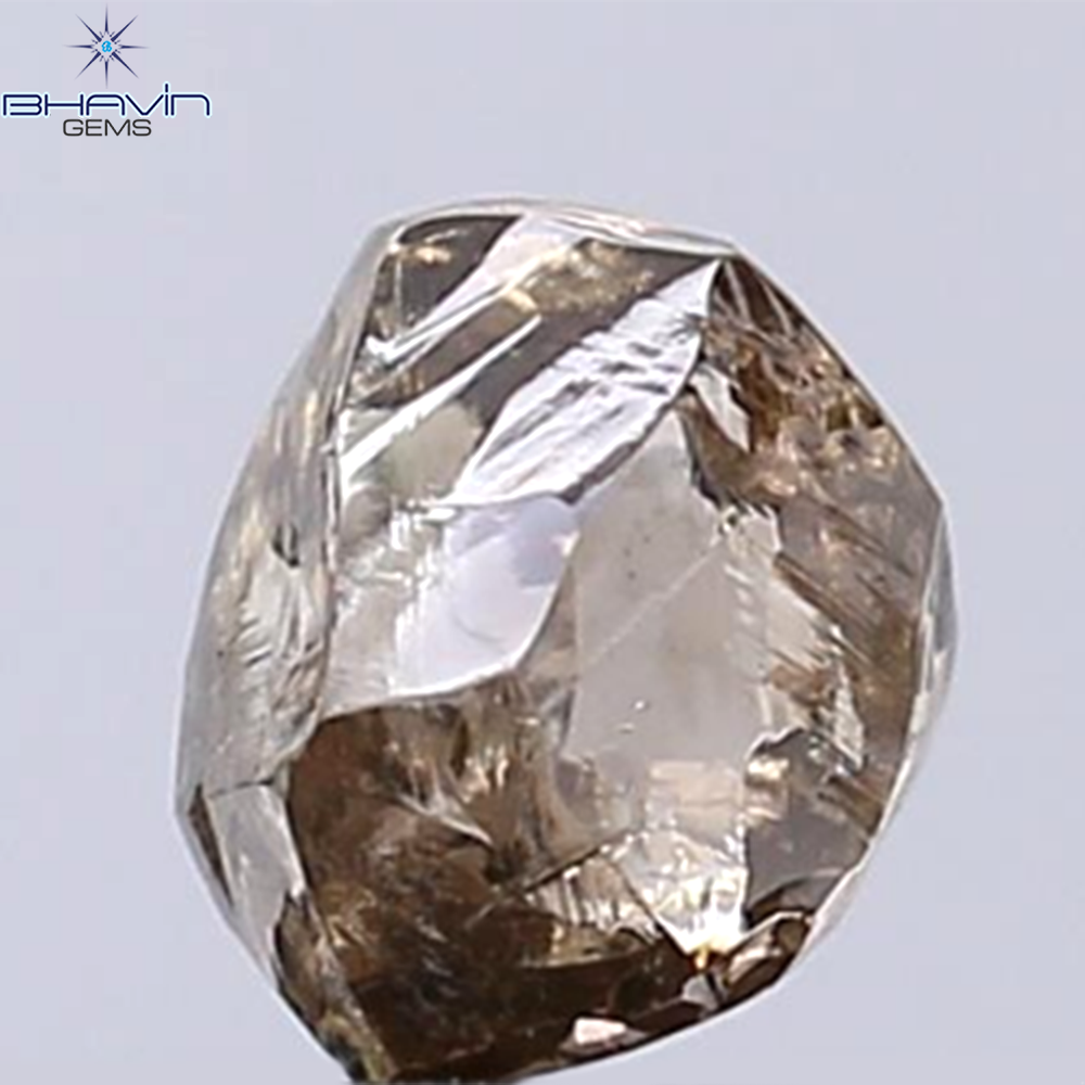 1.31 CT Rough Shape Natural Diamond Dark Brown Color VS2 Clarity (5.98 MM)