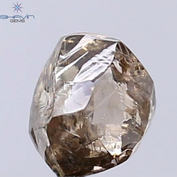 1.31 CT Rough Shape Natural Diamond Dark Brown Color VS2 Clarity (5.98 MM)