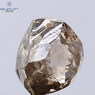 1.31 CT Rough Shape Natural Diamond Dark Brown Color VS2 Clarity (5.98 MM)