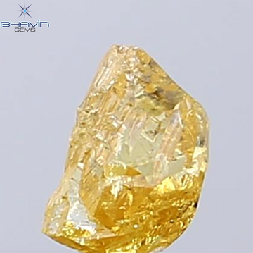 0.57 CT Natural Rough Diamond Orange Color Clarity VS (6.03 MM)