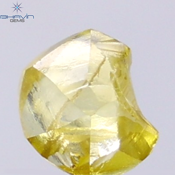 0.90 CT Natural Rough Diamond Enhanced Yellow Color Clarity VS (6.56 MM)