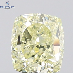 1.01 CT Cushion Diamond Natural Yellow Color VS2 Clarity (5.56 MM)