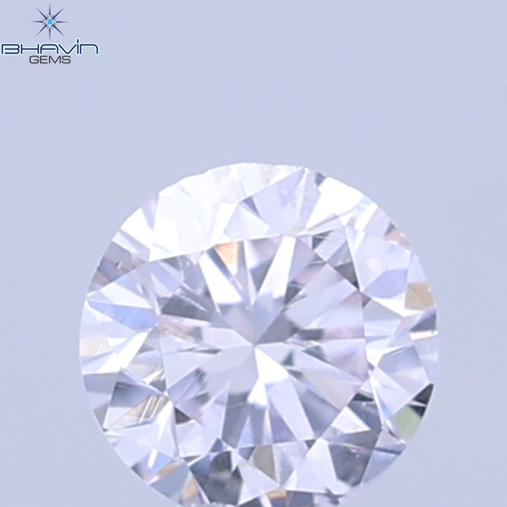 0.06 CT Natural Round Diamond Pink Color Clarity SI (2.4 MM)