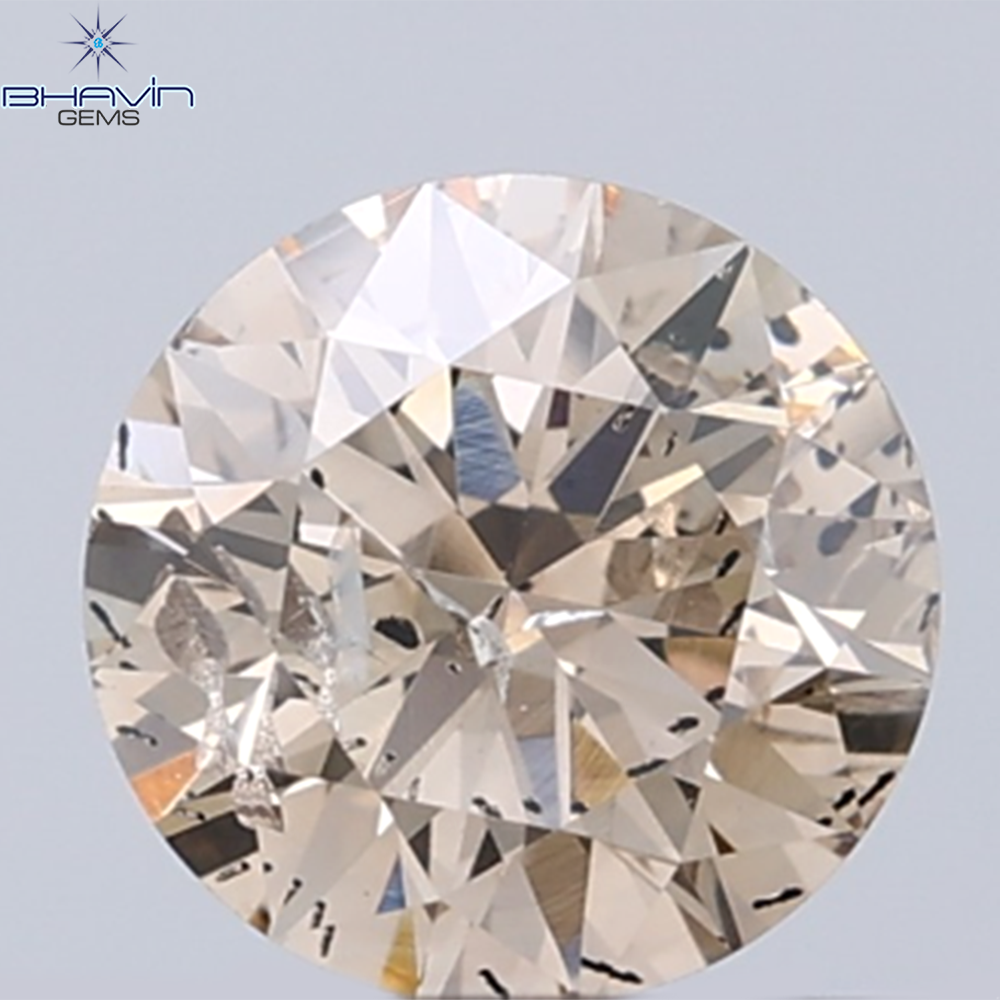 0.52 CT Natural Round Diamond Brown Color Clarity I1 (5.15 MM)