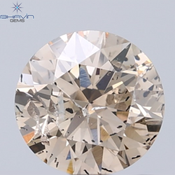 0.52 CT Natural Round Diamond Brown Color Clarity I1 (5.15 MM)