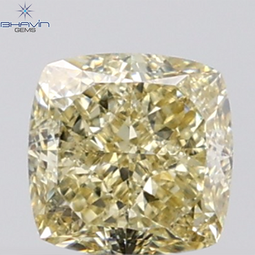 1.02 CT Cushion Diamond Natural Brown Yellow Color VVS1 Clarity (5.25 MM)