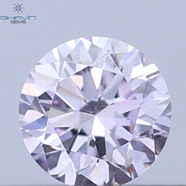 0.07 CT Natural Round Diamond Pink Color Clarity VS2 (2.6 MM)