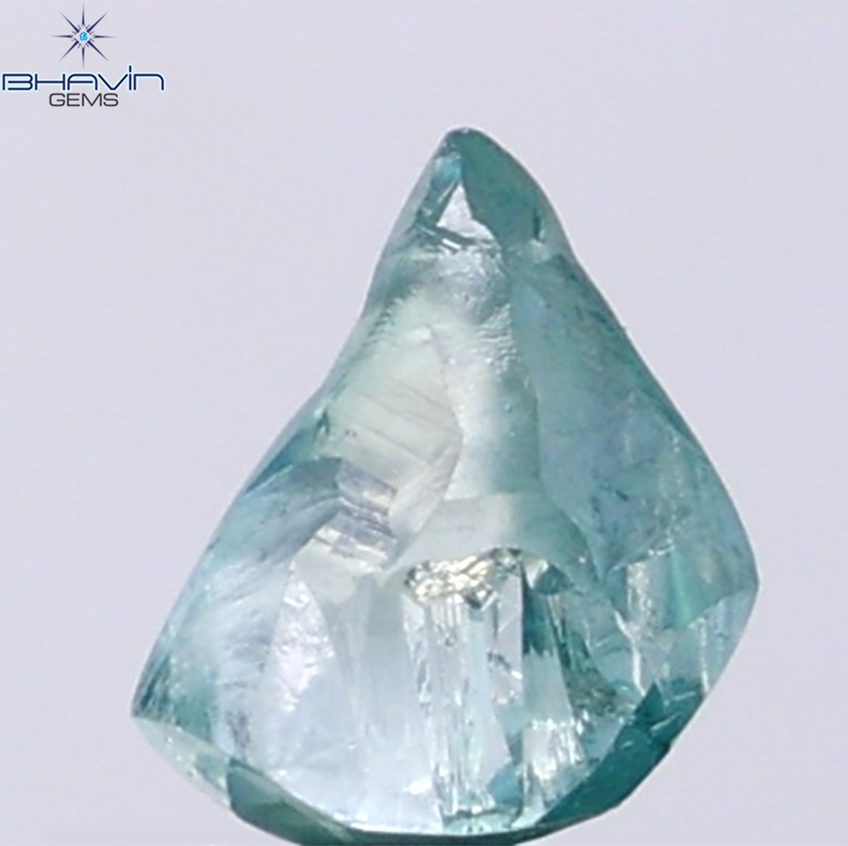 1.30 CT Natural Rough Diamond Enhanced Blue Color Clarity VS (7.89 MM)
