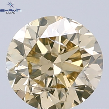 0.34 CT Natural Round Diamond Brown Color Clarity SI (4.38 MM)