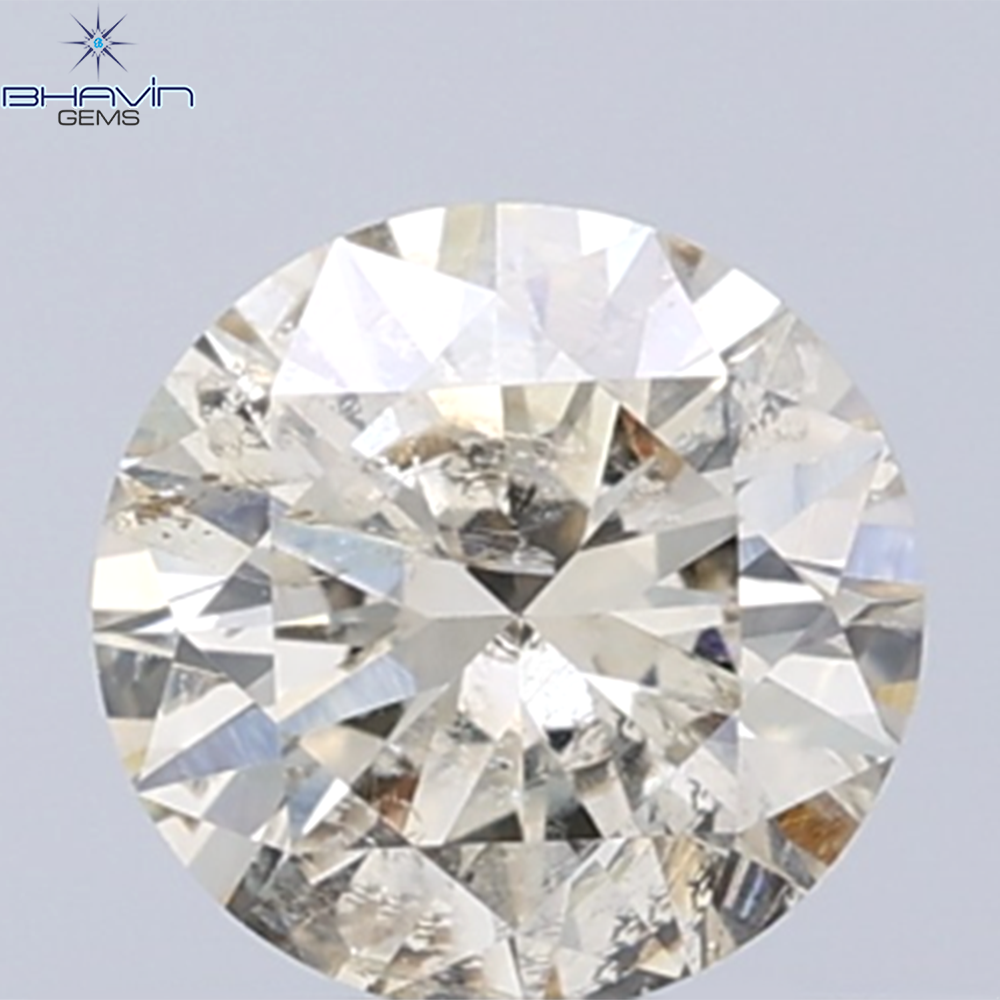 0.40 CT Natural Round Diamond Brown Color Clarity I1 (4.73 MM)