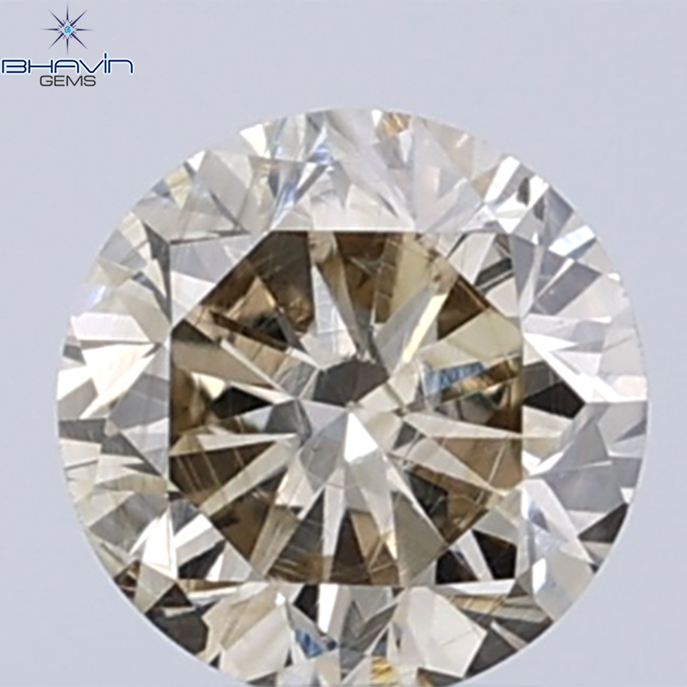 0.18 CT ラウンド ローズ カット シェイプ 天然ダイヤモンド ピンク色 I2 クラリティ (3.86 MM)