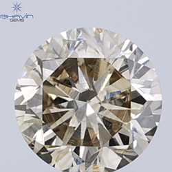 0.18 CT ラウンド ローズ カット シェイプ 天然ダイヤモンド ピンク色 I2 クラリティ (3.86 MM)