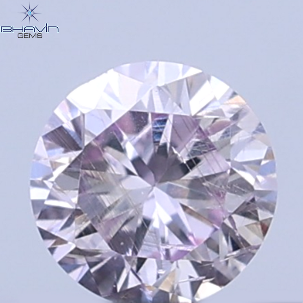 0.07 CT Natural Round Diamond Pink Color Clarity SI2 (2.6 MM)
