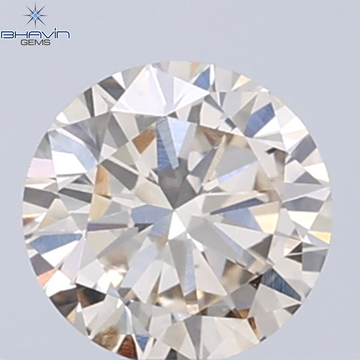 0.36 CT Natural Round Diamond Brown Color Clarity VS1 (4.64 MM)