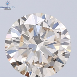 0.36 CT Natural Round Diamond Brown Color Clarity VS1 (4.64 MM)