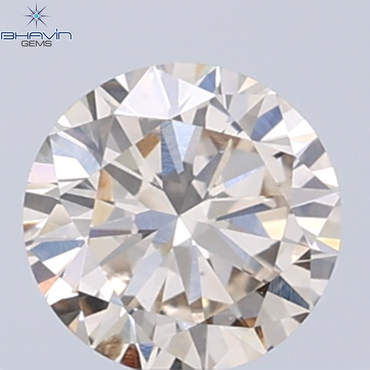 0.36 CT Natural Round Diamond Brown Color Clarity VS1 (4.64 MM)