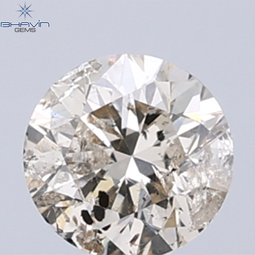 0.30 CT Natural Round Diamond Brown Color Clarity I1 (4.19 MM)