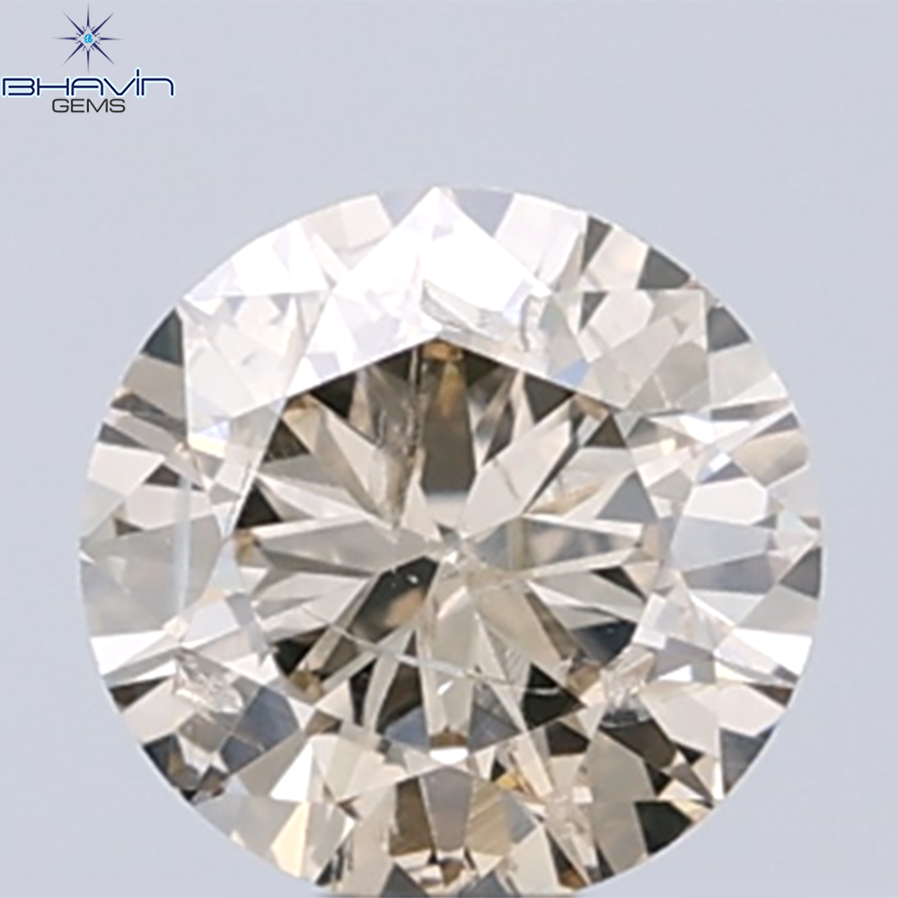 0.30 CT Natural Round Diamond Brown Color Clarity I1 (4.34 MM)