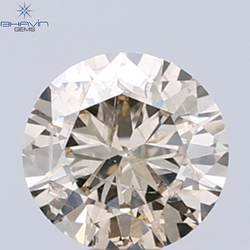 0.30 CT Natural Round Diamond Brown Color Clarity I1 (4.34 MM)
