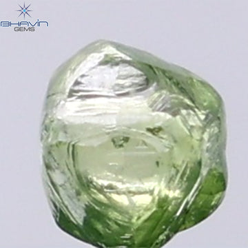 0.96 CT Natural Rough Diamond Enhanced Green Color Clarity SI (5.09 MM)