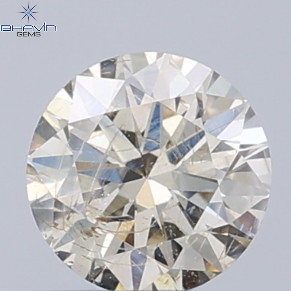 0.18 CT ラウンド ローズ カット シェイプ 天然ダイヤモンド ピンク色 I2 クラリティ (3.86 MM)