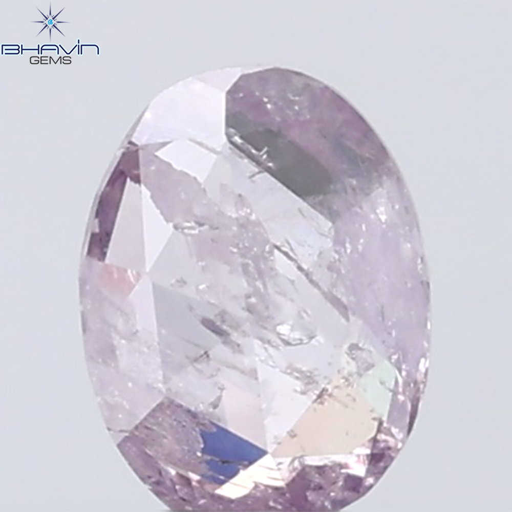 0.25 CT Oval Diamond Natural Pink Color I3 Clarity (4.69 MM)