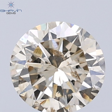 0.18 CT ラウンド ローズ カット シェイプ 天然ダイヤモンド ピンク色 I2 クラリティ (3.86 MM)