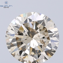 0.35 CT Natural Round Diamond Brown Color Clarity SI2 (4.56 MM)