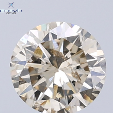 0.35 CT Natural Round Diamond Brown Color Clarity SI2 (4.56 MM)