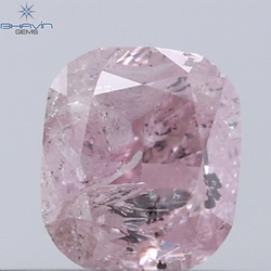 0.37 CT Cushion Diamond Natural Pink Color I3 Clarity (4.13 MM)