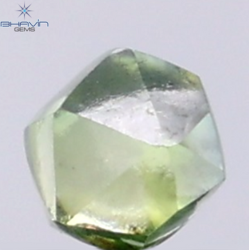 0.93 CT Natural Rough Diamond Enhanced Green Color Clarity SI (5.75 MM)