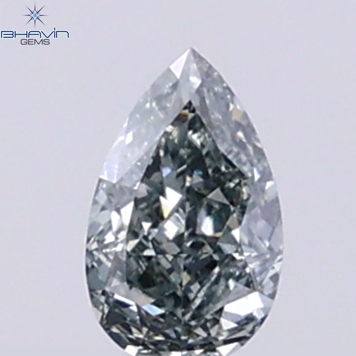 0.25 CT Natural Pear Diamond Blue Color Clarity VS1 (5.30 MM)