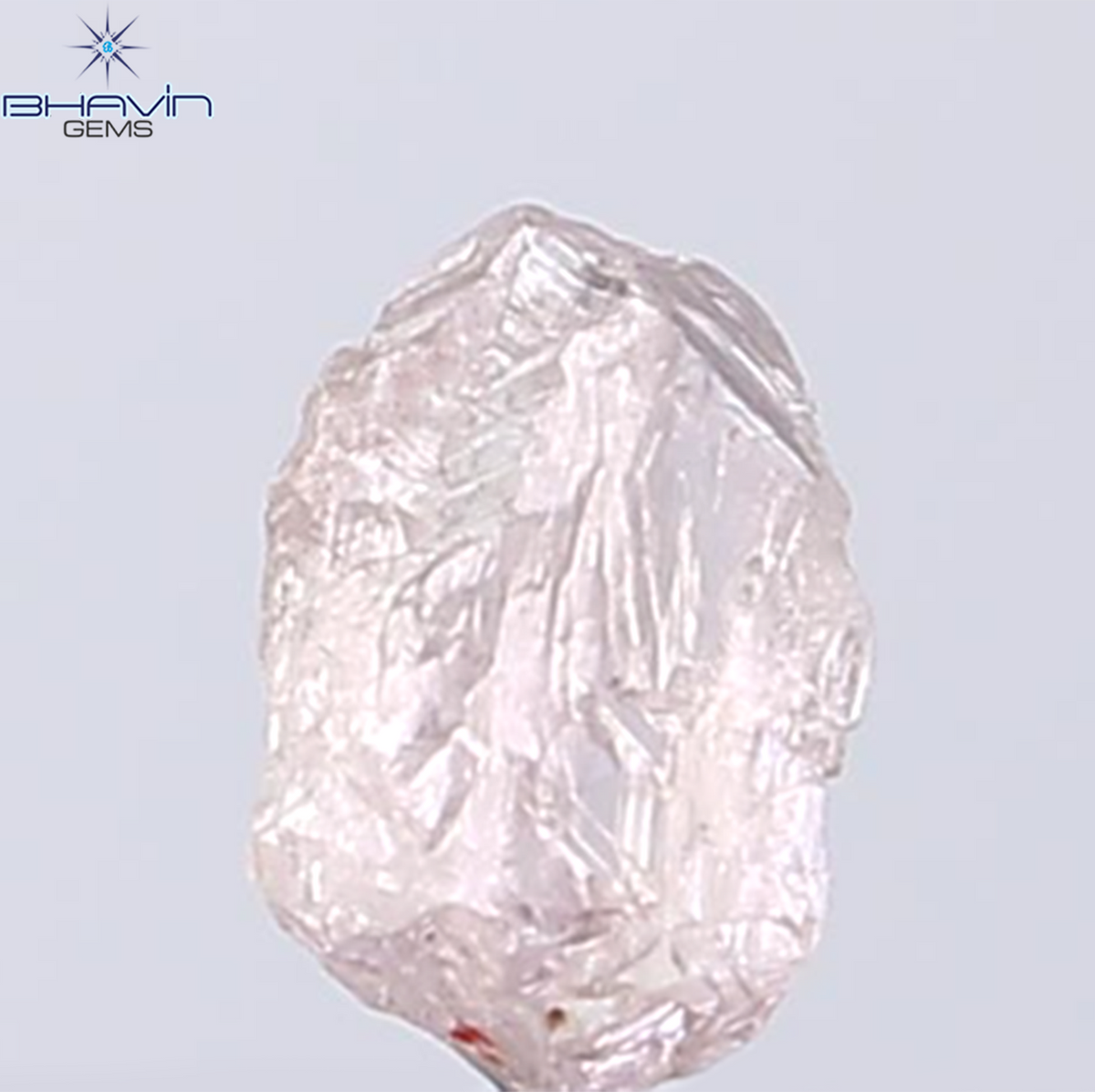 0.63 CT Natural Rough Diamond Pink Color Clarity VS (6.23 MM)