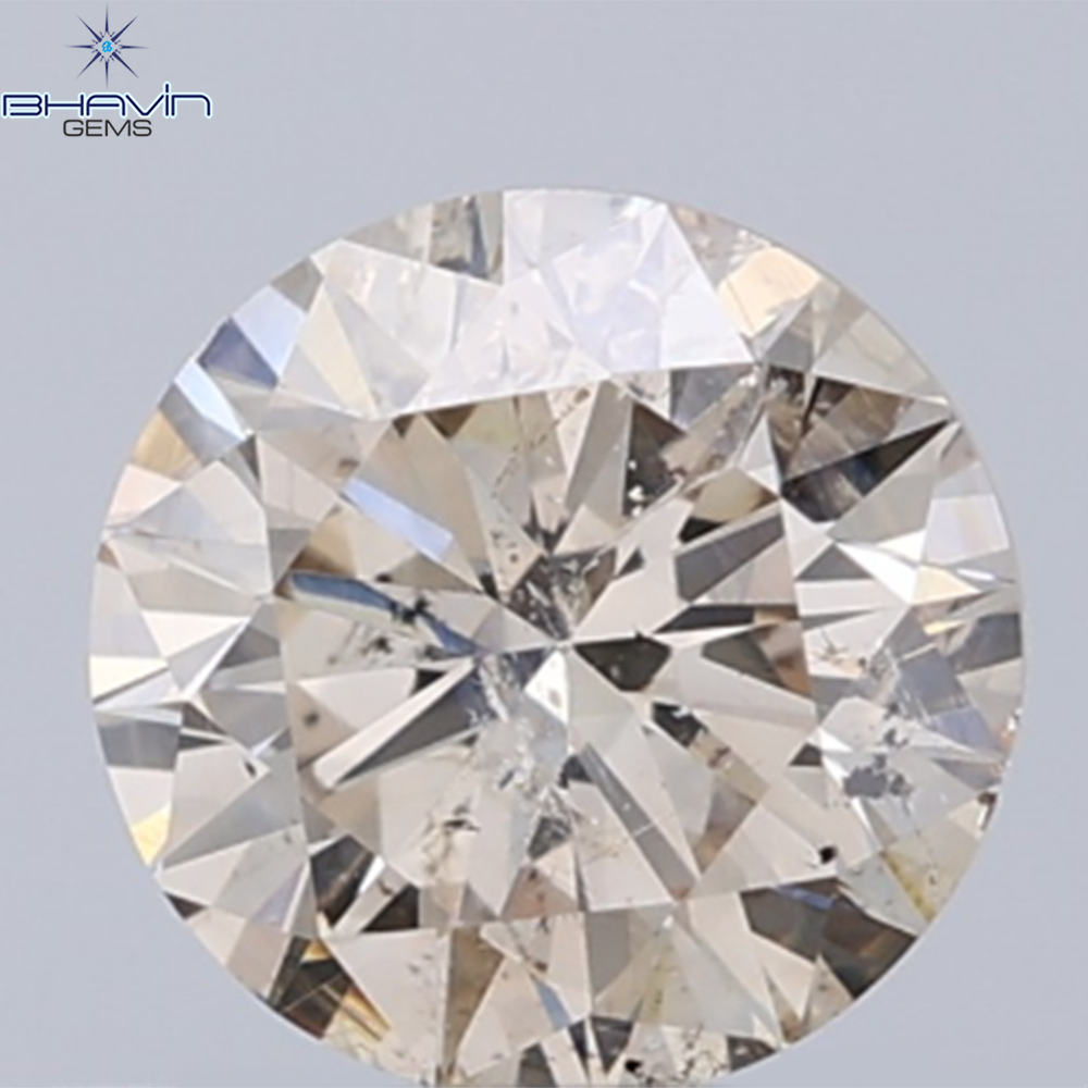 0.51 CT Natural Round Diamond Brown Color Clarity I1 (5.09 MM)