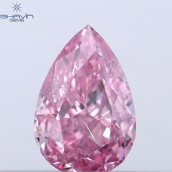 0.07 CT ペアシェイプ 天然ダイヤモンド ピンクカラー SI1 クラリティ (3.52 MM)