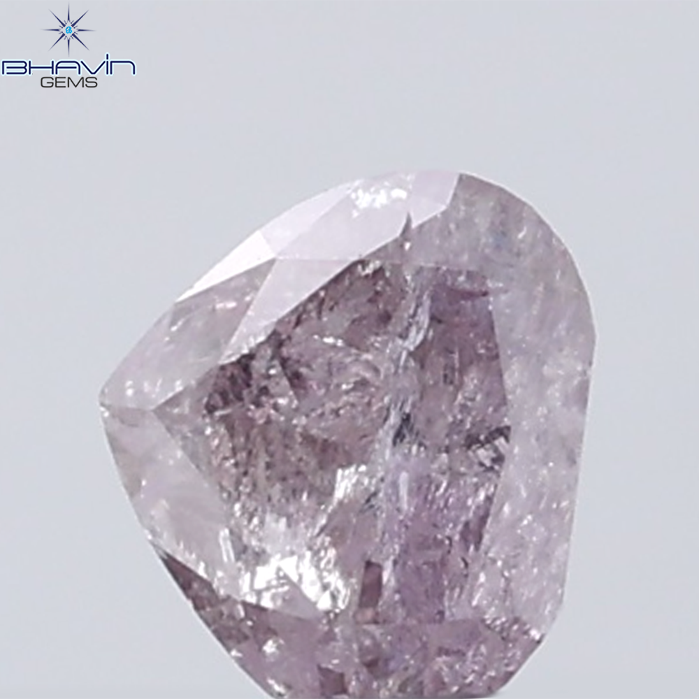 0.23 CT Heart Diamond Natural Pink Color I3 Clarity (4.07 MM)