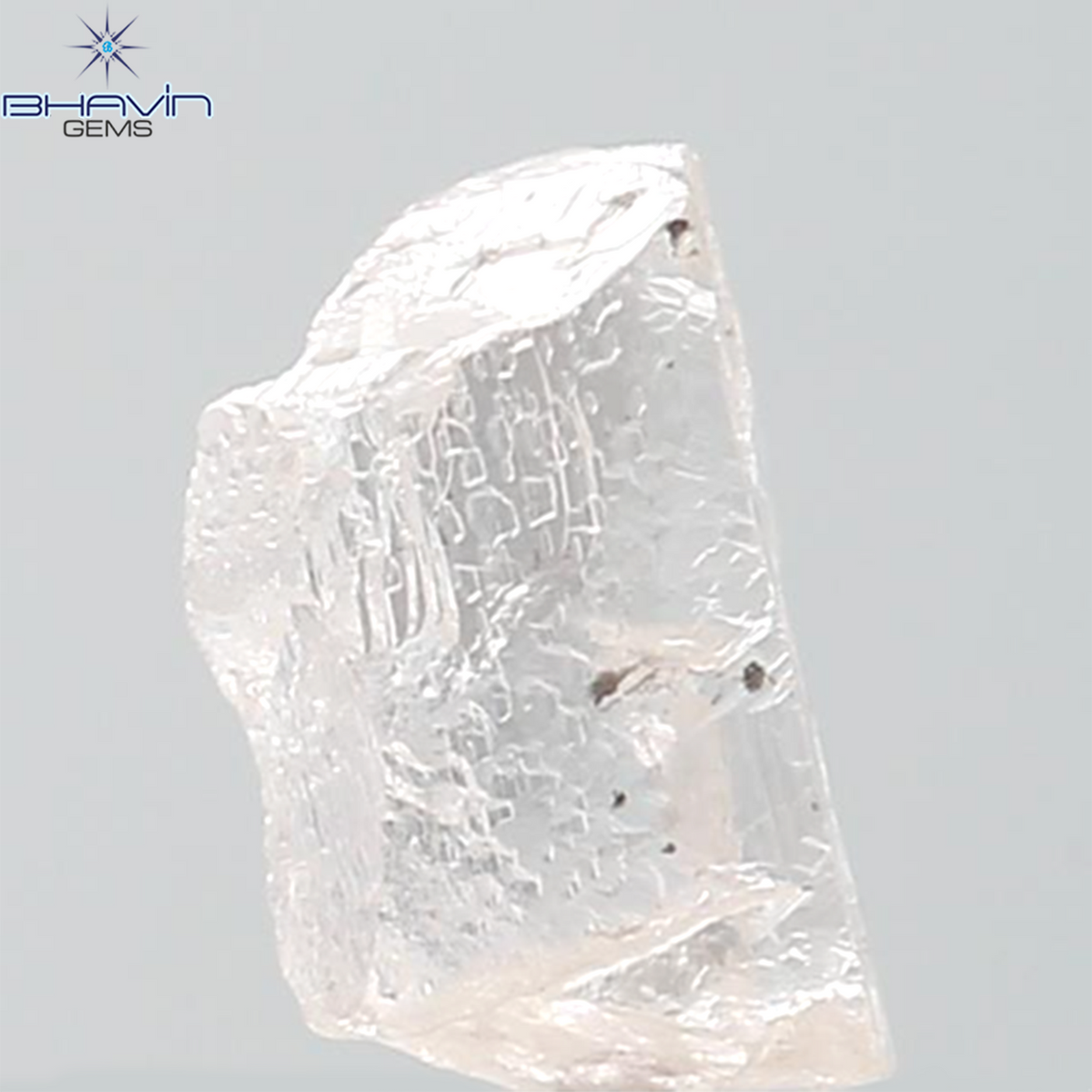 0.63 CT Natural Rough Diamond Pink Color Clarity SI (6.60 MM)