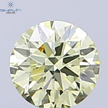 0.32 CT Natural Round Diamond Intense Yellow Color Clarity VSI (4.29 MM)