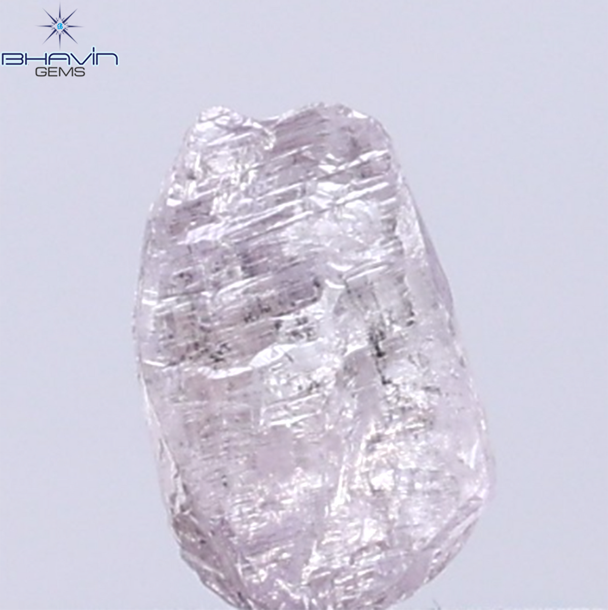 0.37 CT Natural Rough Diamond Pink Color Clarity I1 (5.40 MM)