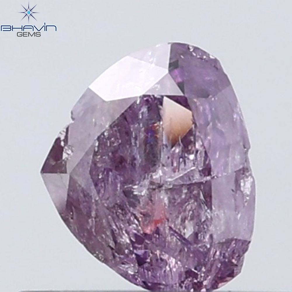0.33 CT Heart Diamond Natural Pink Color I3 Clarity (4.58 MM)