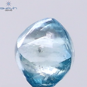 1.05 CT Natural Rough Diamond Enhanced Blue Color Clarity SI (5.75 MM)