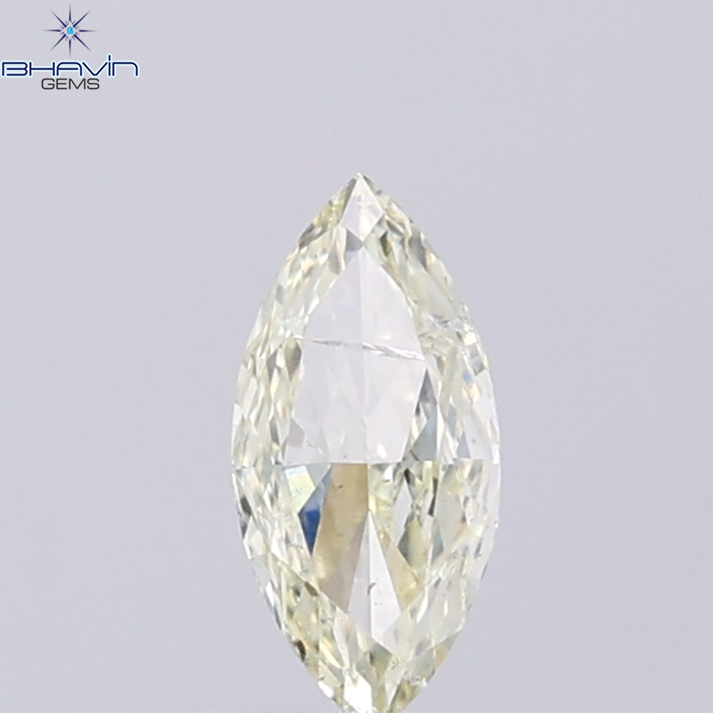 0.57 CT Marquise Diamond Natural Yellow Color SI1 Clarity (8.33 MM)