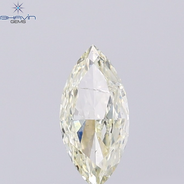 0.57 CT Marquise Diamond Natural Yellow Color SI1 Clarity (8.33 MM)