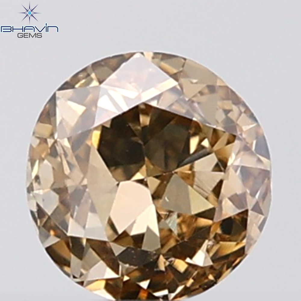 1.01 CT Round Modified Diamond Natural Brown Color VS1 Clarity (5.83 MM)