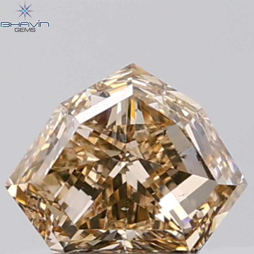 1.01 CT Shield Shape Natural Diamond Brown Color SI1 Clarity (5.44 MM)
