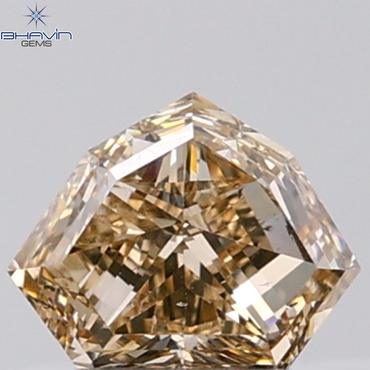 1.01 CT Shield Shape Natural Diamond Brown Color SI1 Clarity (5.44 MM)